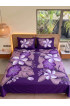 Hand Painted Rayon Bedsheet Set King Size